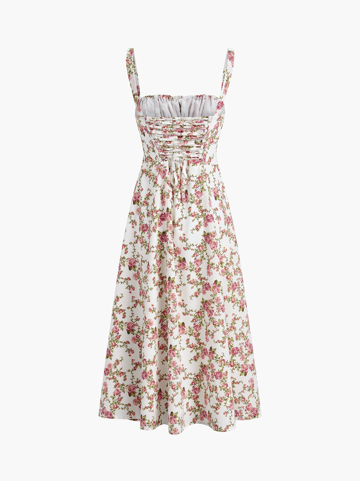 Elisa – Florales Sommer-Midikleid mit Rosenprint