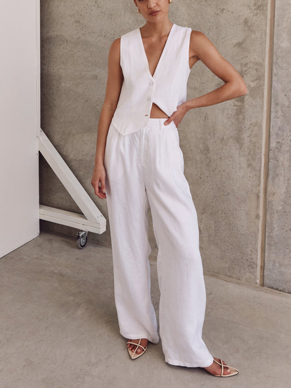Paula – Cotton Casual Pants Set - Image 2