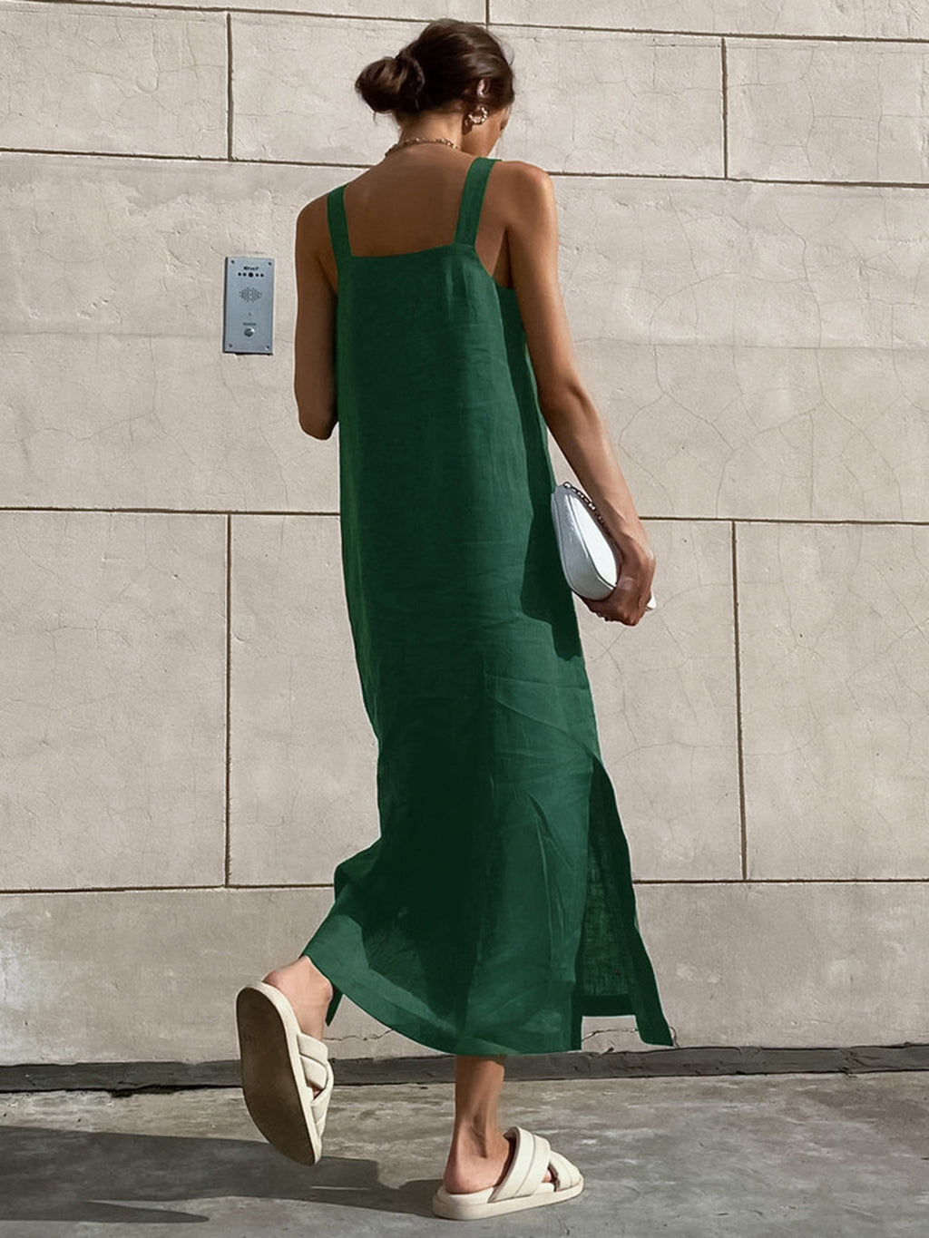 Hannah – Minimalism Cotton Cami Long Dress - Image 4