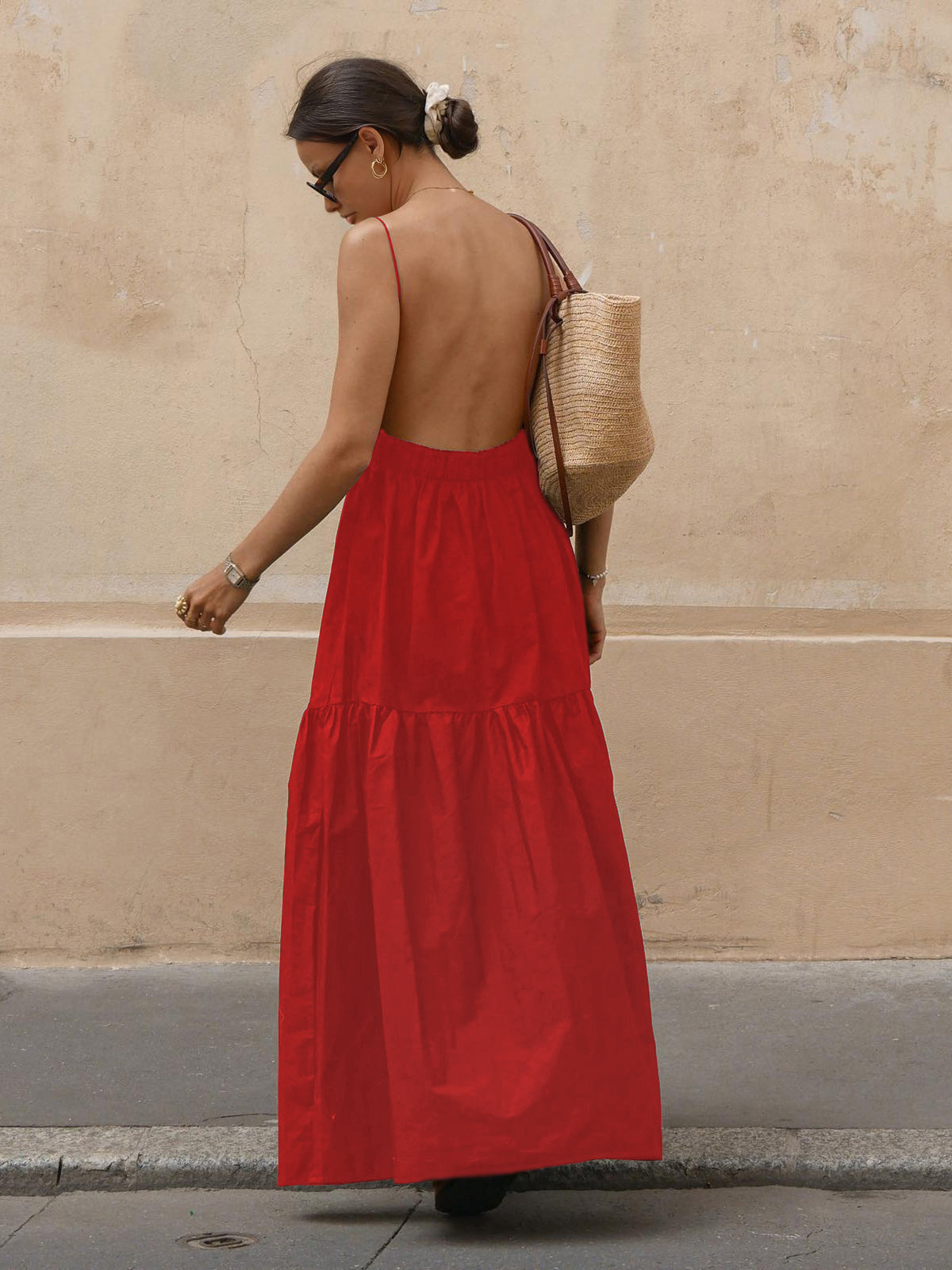 Mila – Solid Backless Long Dress - Image 8