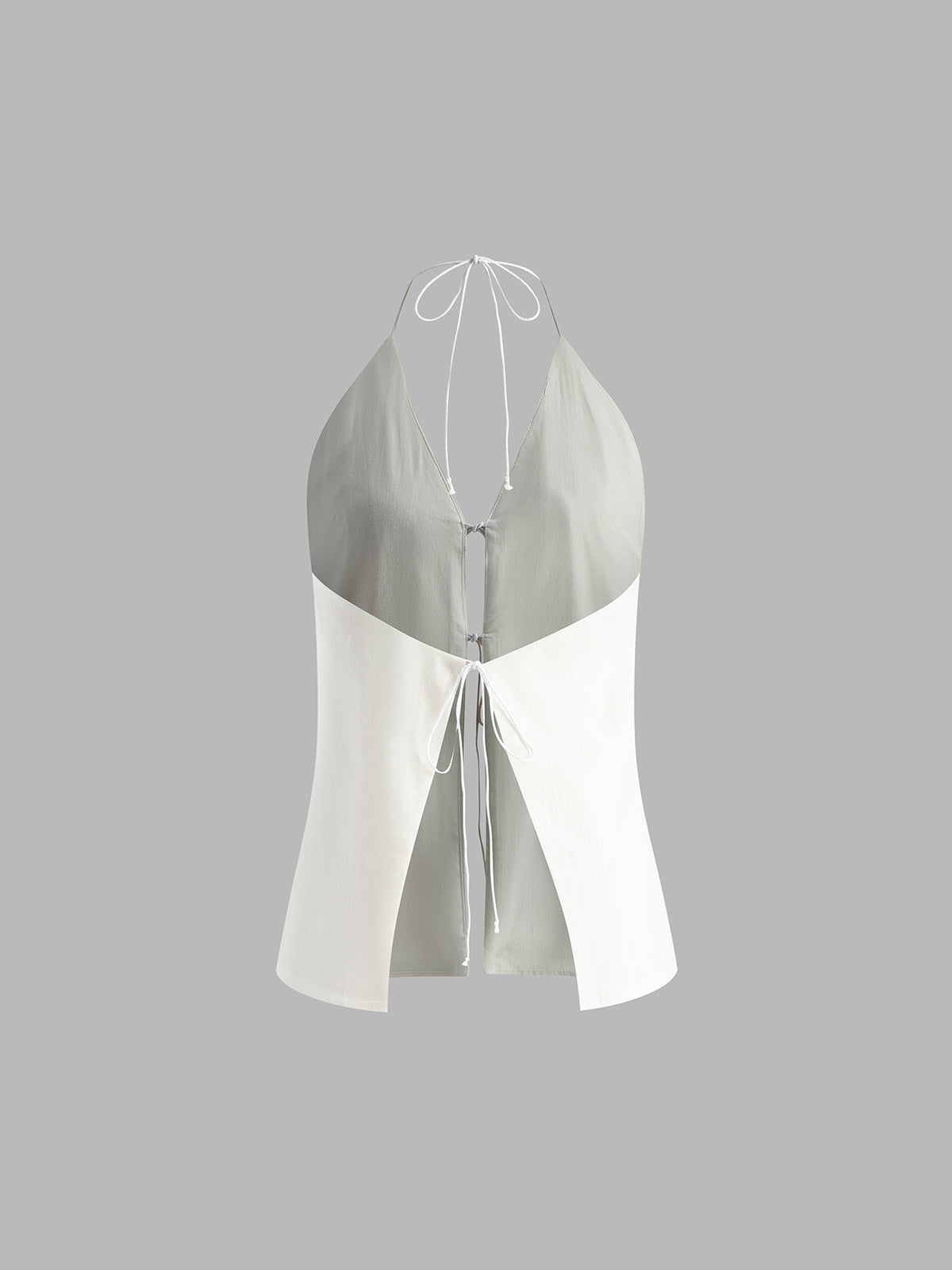 Valeria – Rückenfreies Halter-Top mit Shorts aus Baumwoll-Leinen-Mix