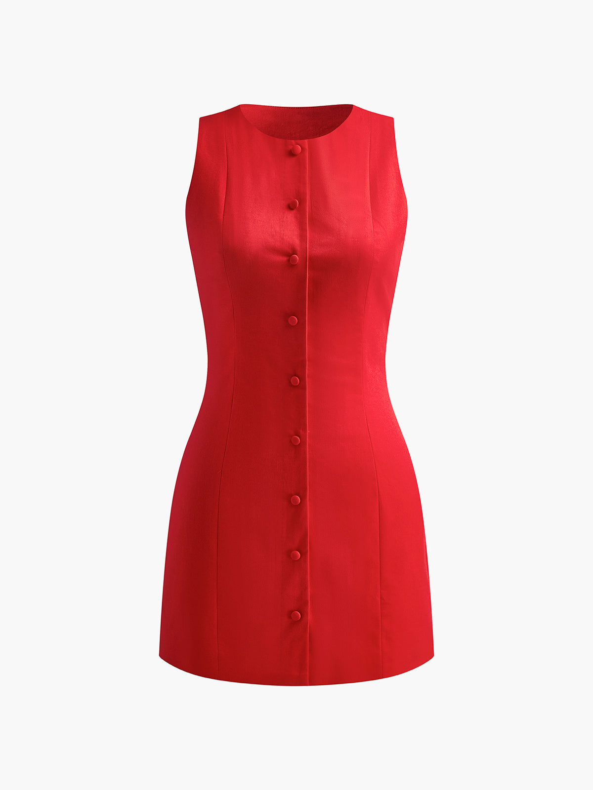 Laura – Button-Front Sleeveless Short Dress - Image 6