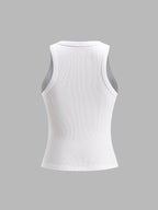 Inés – Damen Geripptes Tanktop mit Rundhalsausschnitt