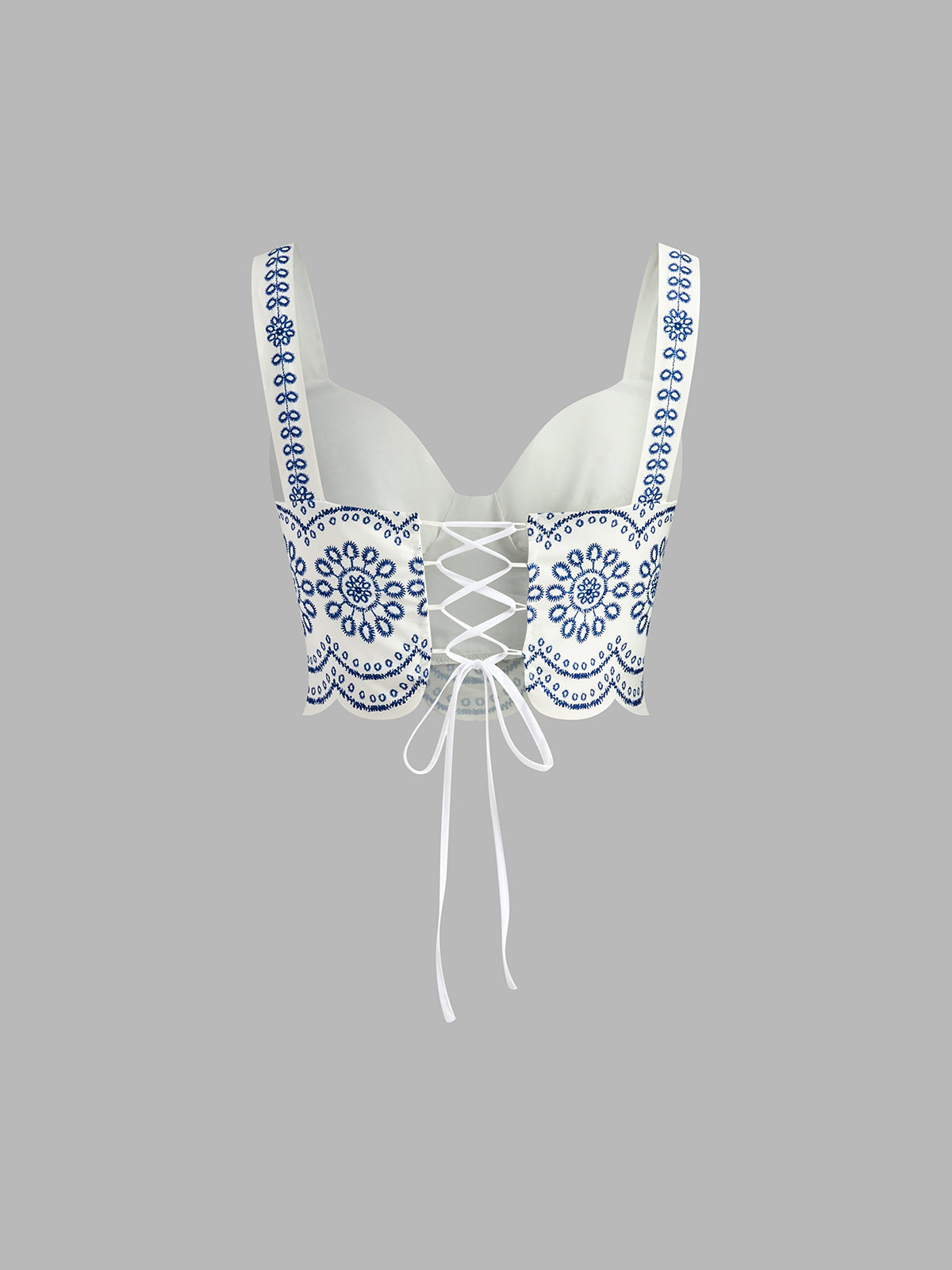 Isabel – Zweiteiliges Stickerei-Set mit Crop-Top und Midirock