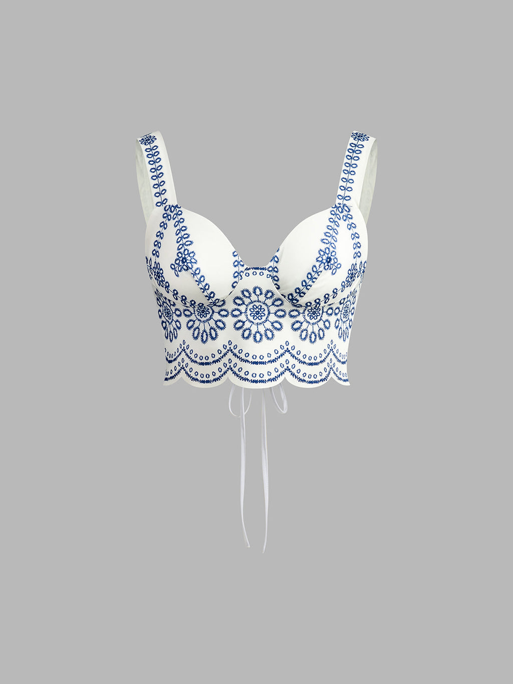 Isabel – Zweiteiliges Stickerei-Set mit Crop-Top und Midirock