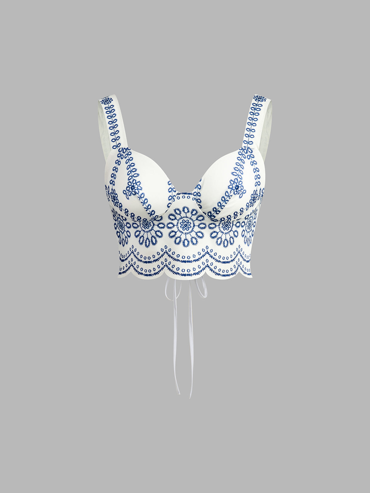 Isabel – Zweiteiliges Stickerei-Set mit Crop-Top und Midirock