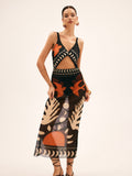 Lucía – Damen Cut-Out Badeanzug mit Pareo-Optik