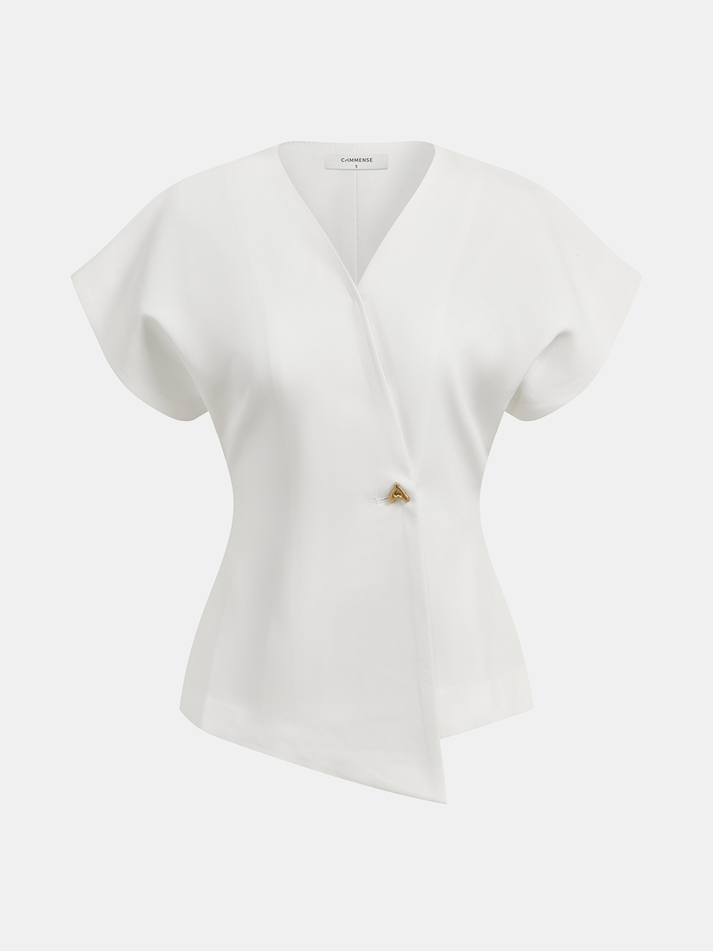 Claudia – Damen V-Ausschnitt Bluse mit strukturierter Silhouette