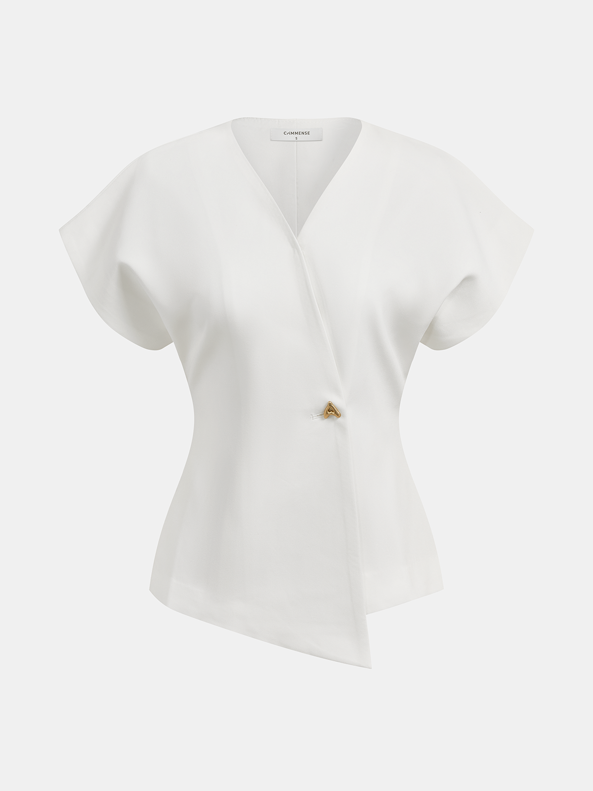 Claudia – Damen V-Ausschnitt Bluse mit strukturierter Silhouette