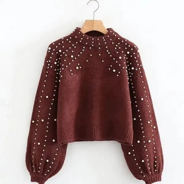 Lieselotte – Women Pearl Detail Sweater - Image 5