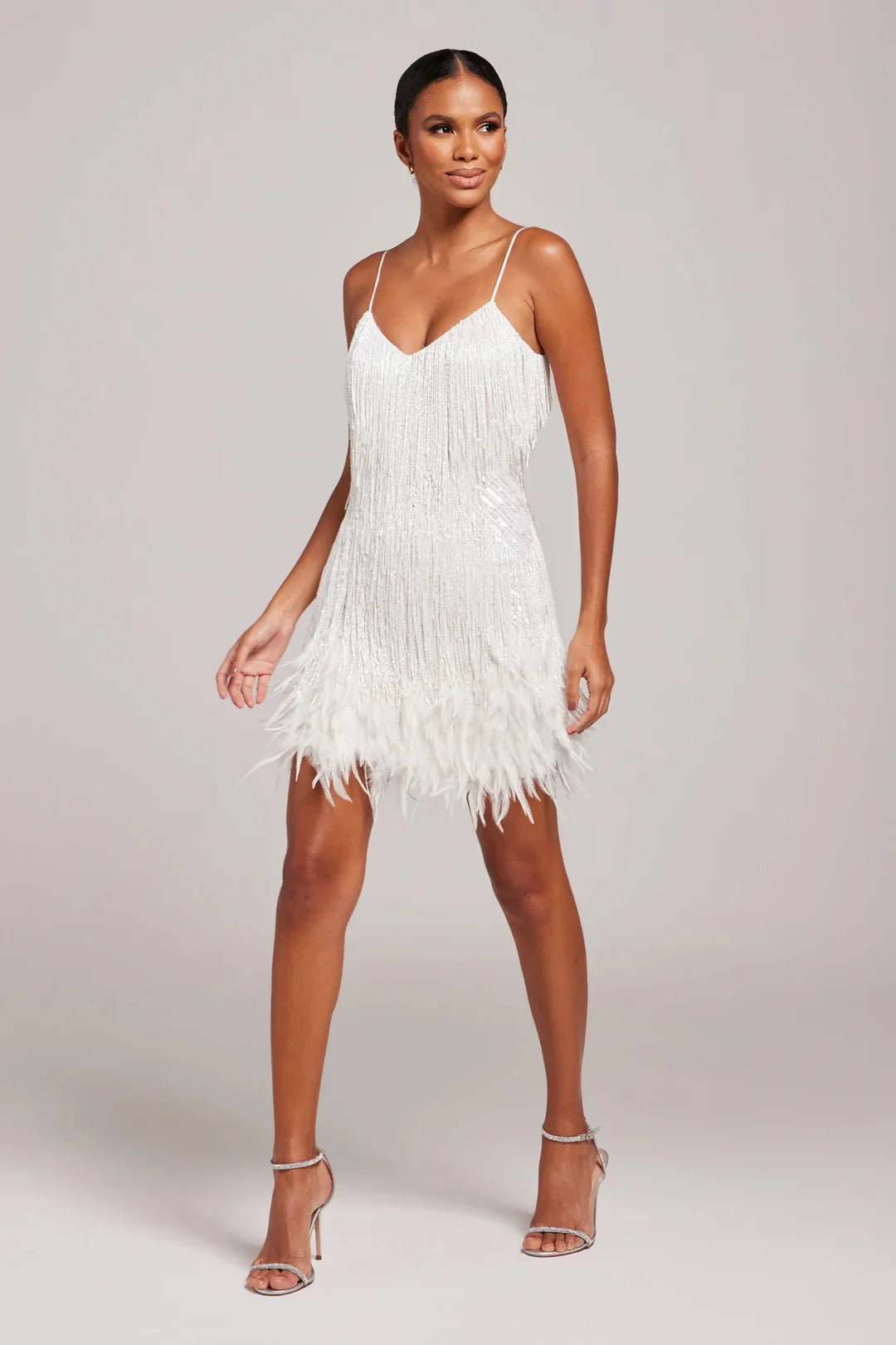 Johanna – Elegant Feathered Dress for Women - Image 2
