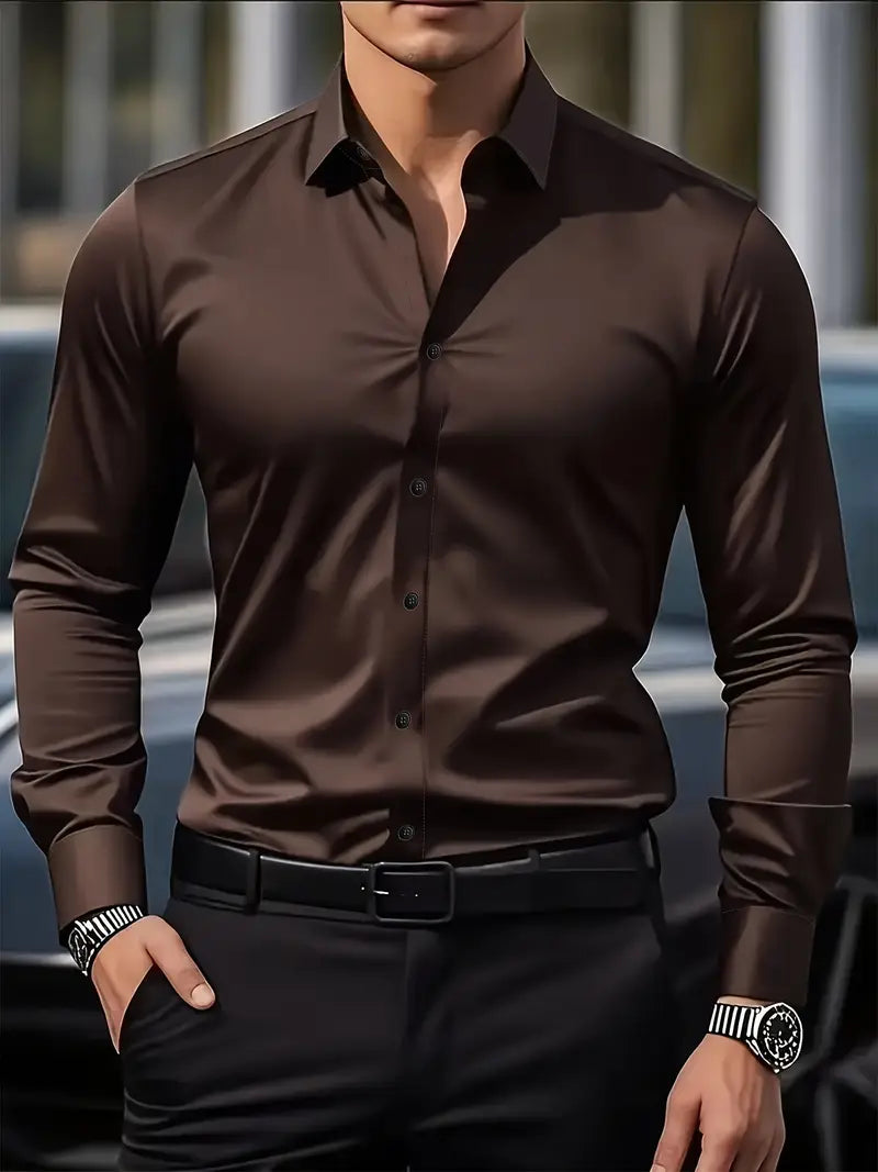 Liam – Tailored Long Sleeve Shirt for Men - Image 17