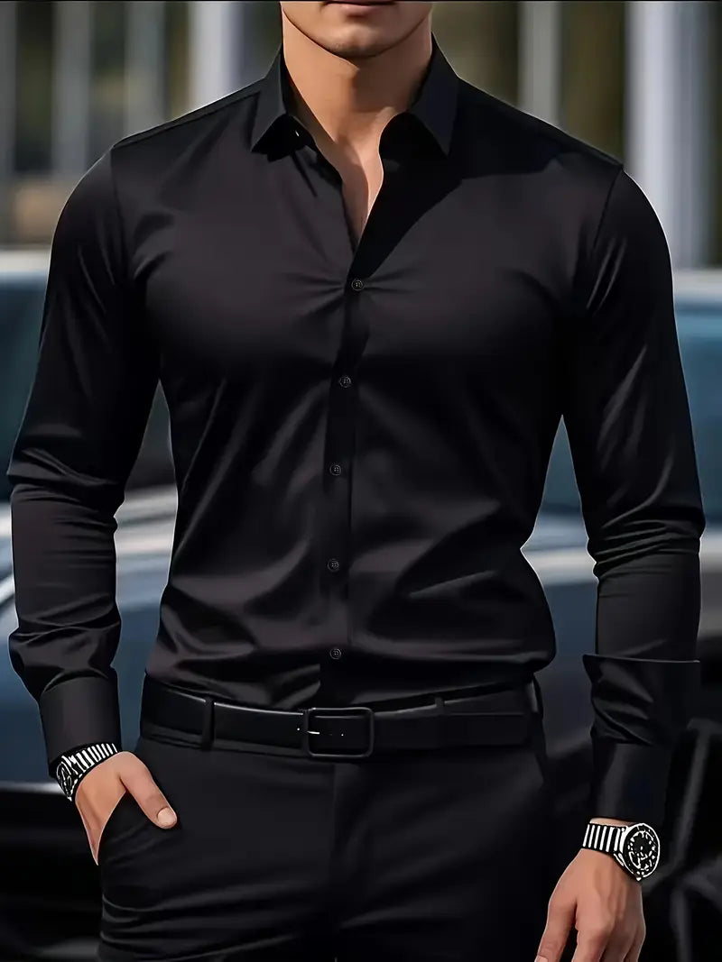 Liam – Tailored Long Sleeve Shirt for Men - Image 1
