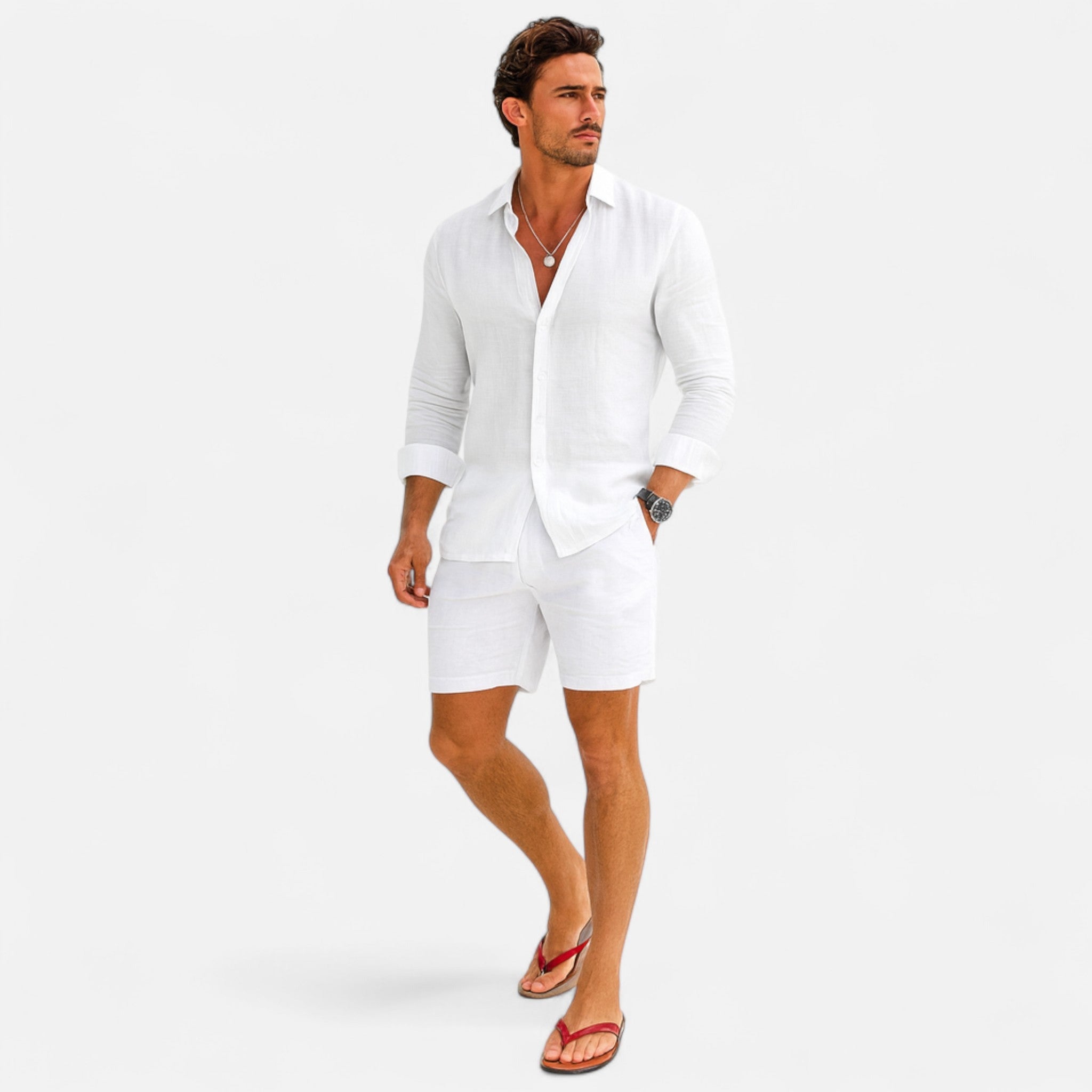 Robert – Linen Heritage Shirt for Men - Image 9