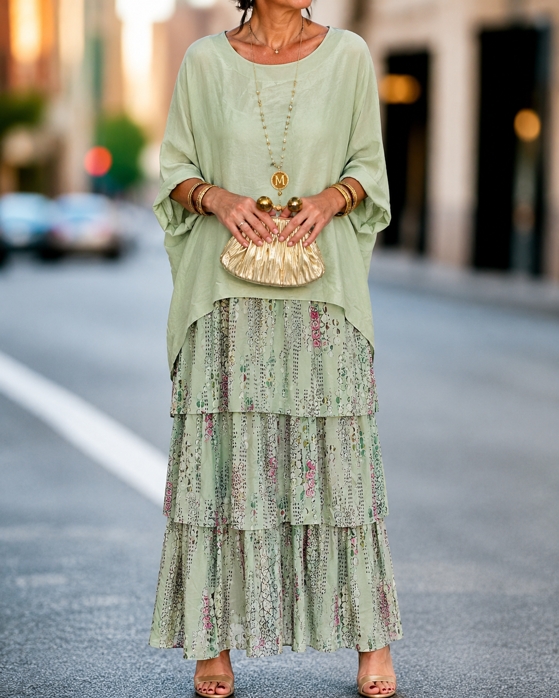 Laura – Elegantes Boho-Kleid mit Lagenlook für Damen