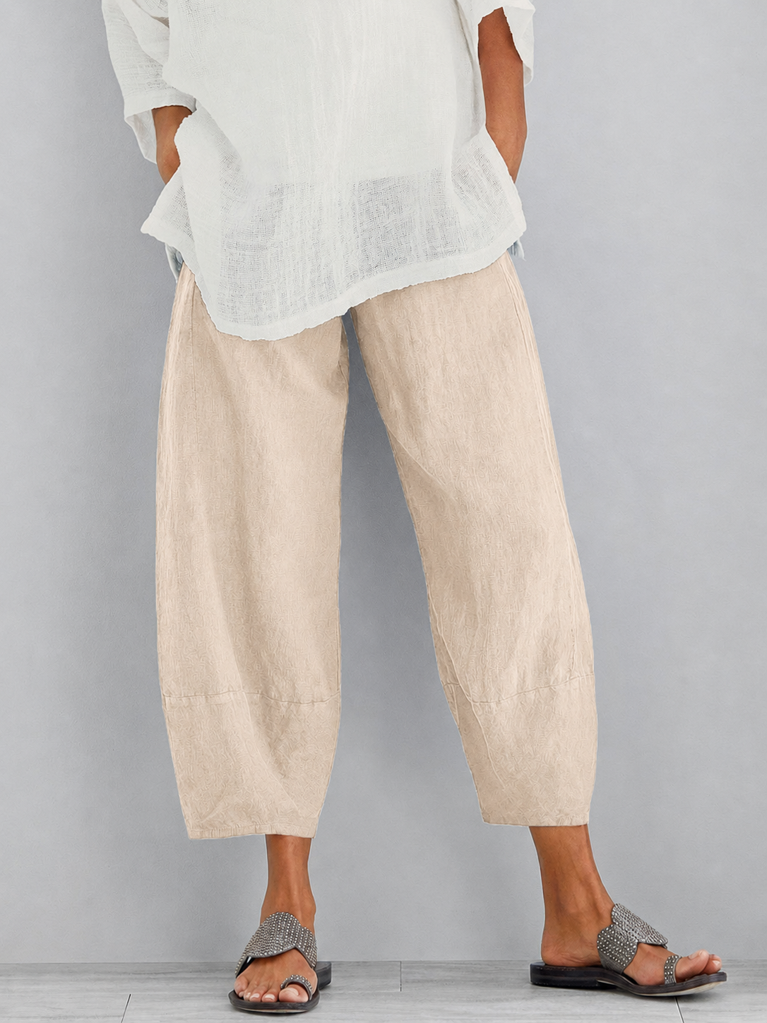 Marie – Lässige, lockere 3/4-Hose aus Leinen für Damen