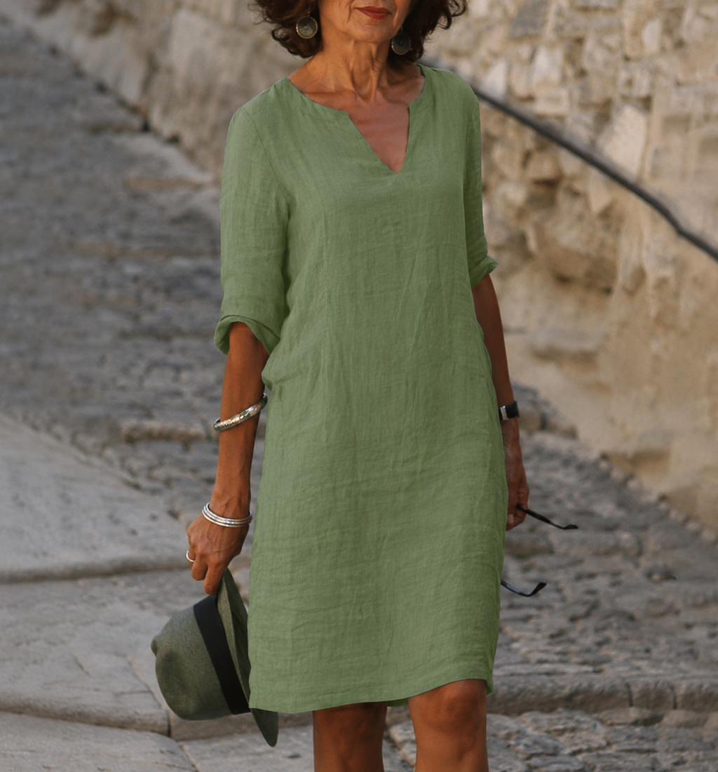 Clara –  V-Ausschnitt Sommerkleid