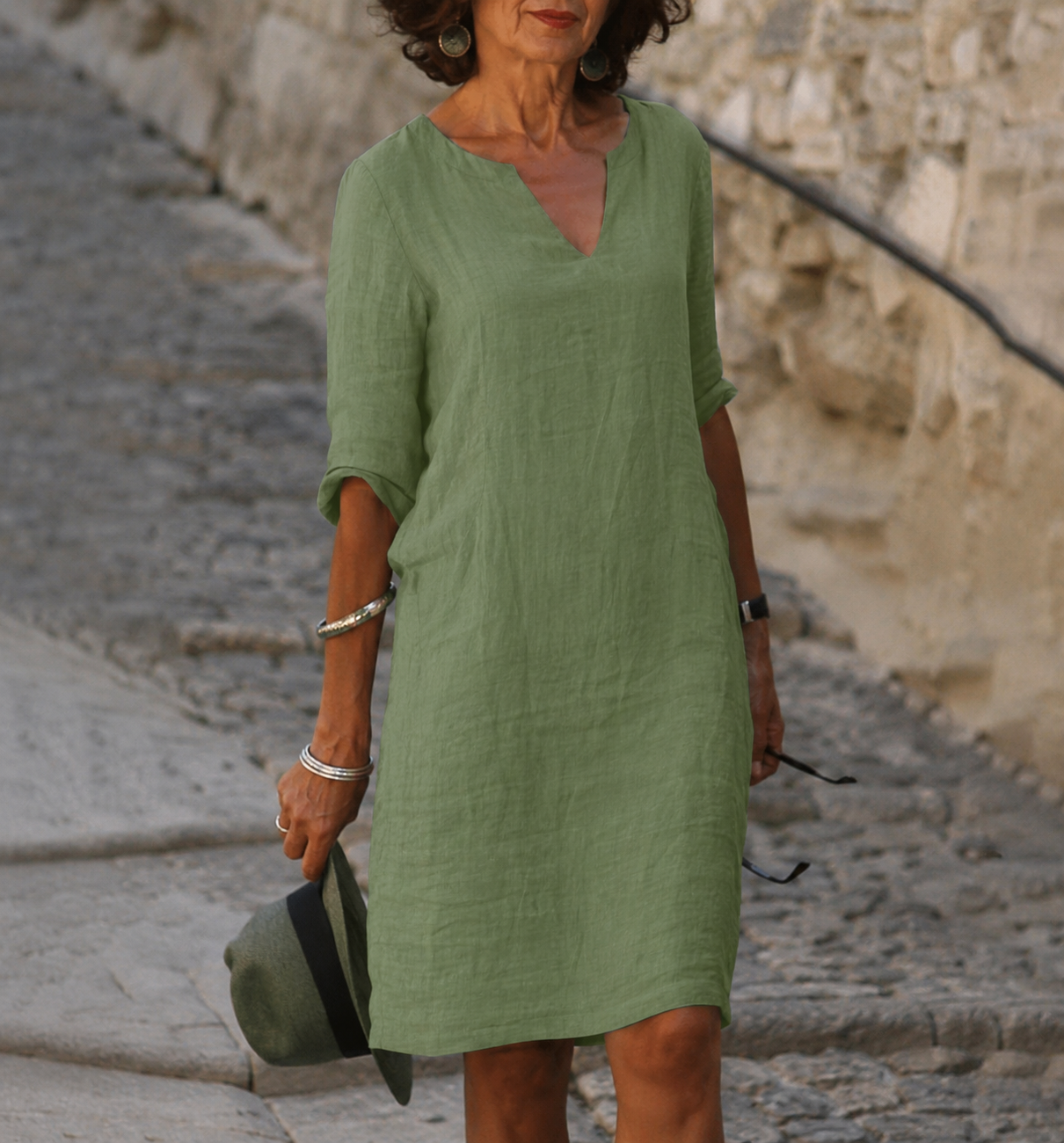 Clara –  V-Ausschnitt Sommerkleid