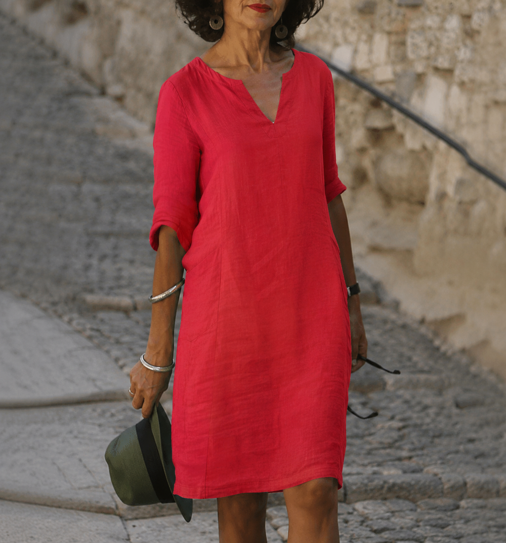 Clara –  V-Ausschnitt Sommerkleid
