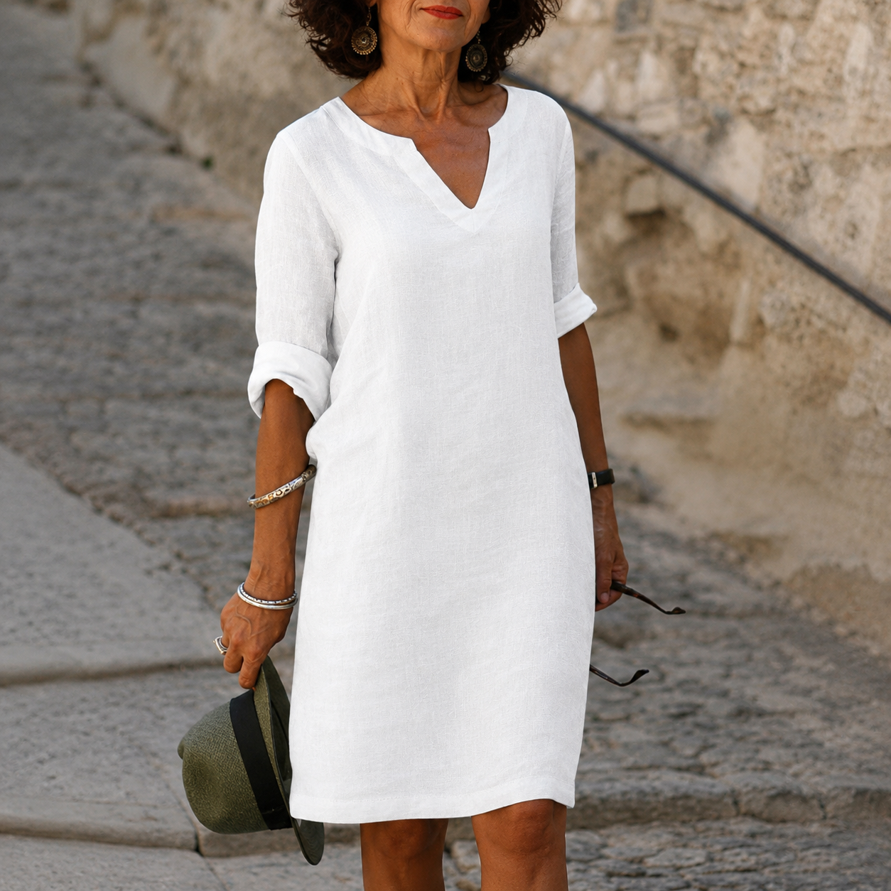 Clara –  V-Ausschnitt Sommerkleid