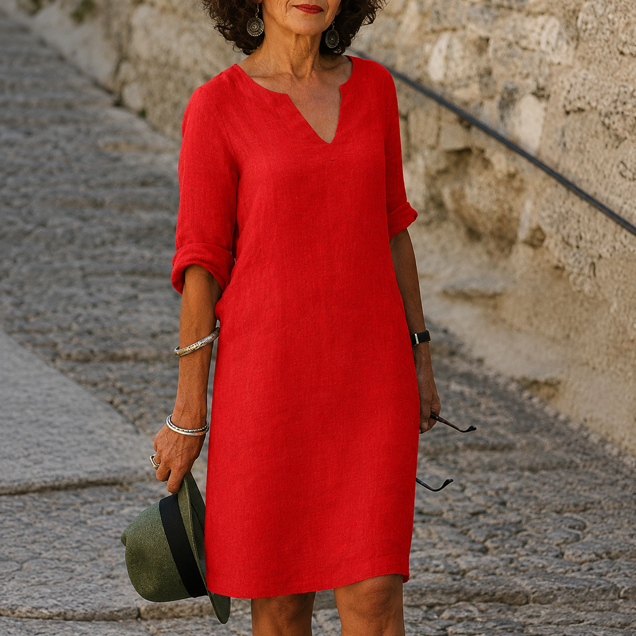 Clara –  V-Ausschnitt Sommerkleid