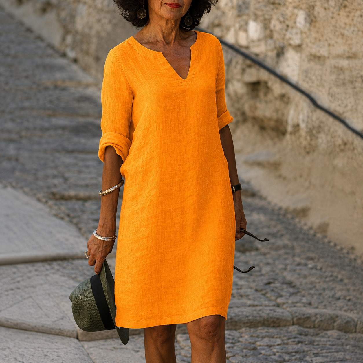 Clara –  V-Ausschnitt Sommerkleid