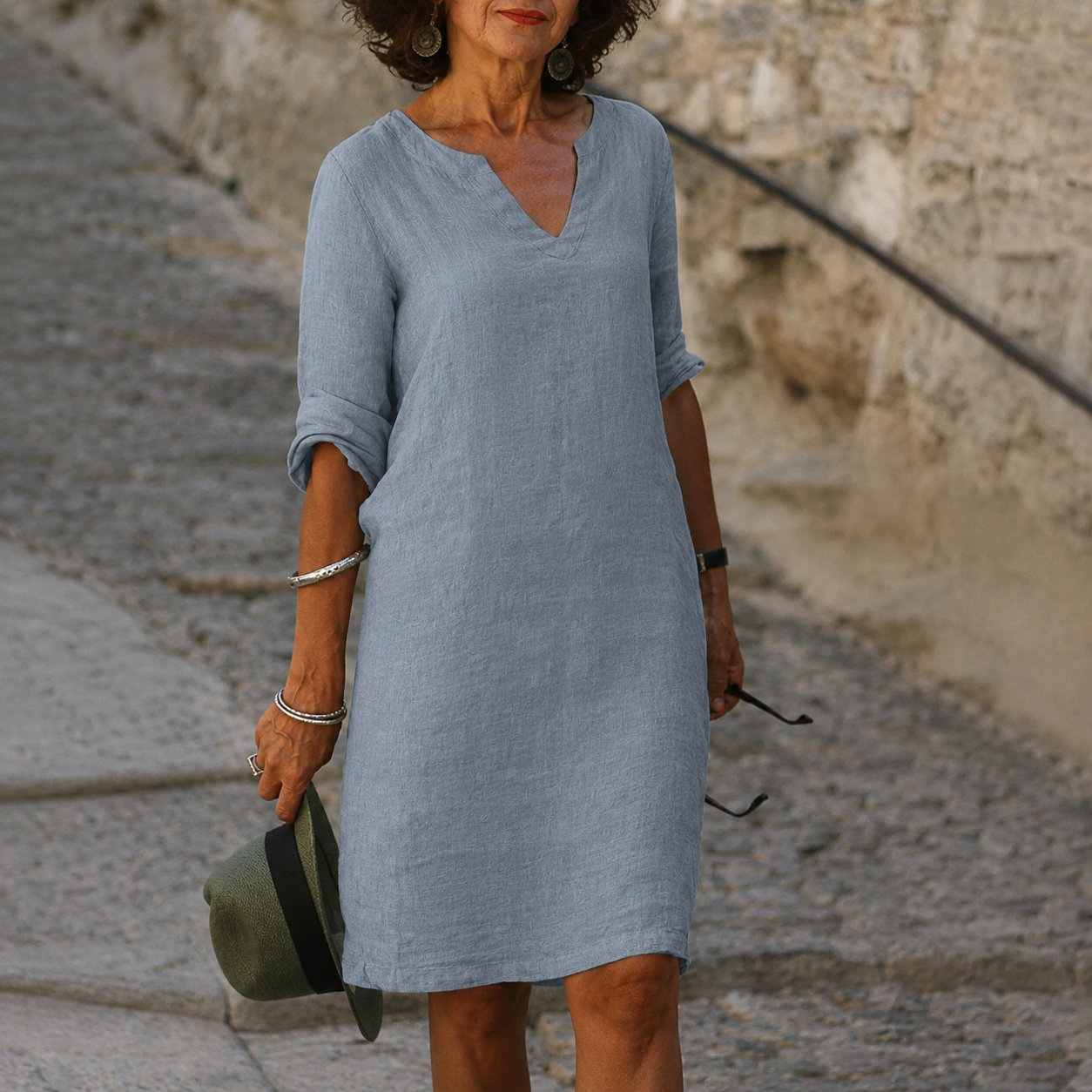 Clara –  V-Ausschnitt Sommerkleid
