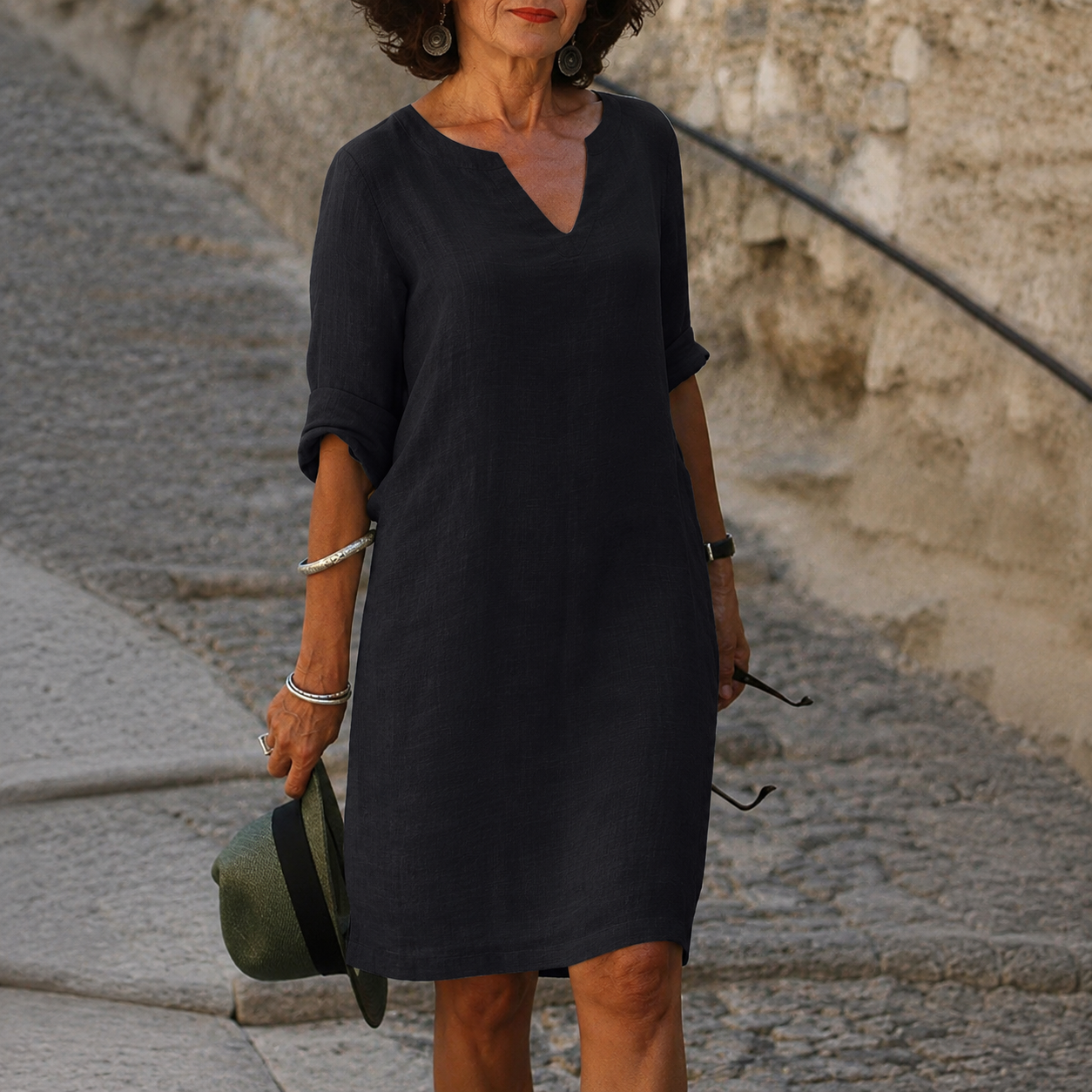 Clara –  V-Ausschnitt Sommerkleid