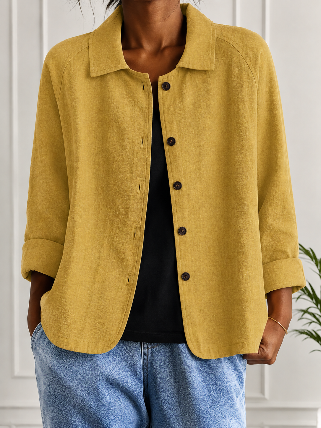 Clara – Damenjacke mit Knopfleiste