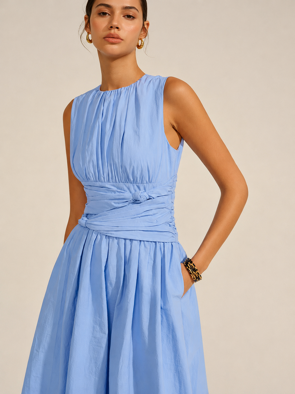 Luna – Maxikleid mit geraffter Taille