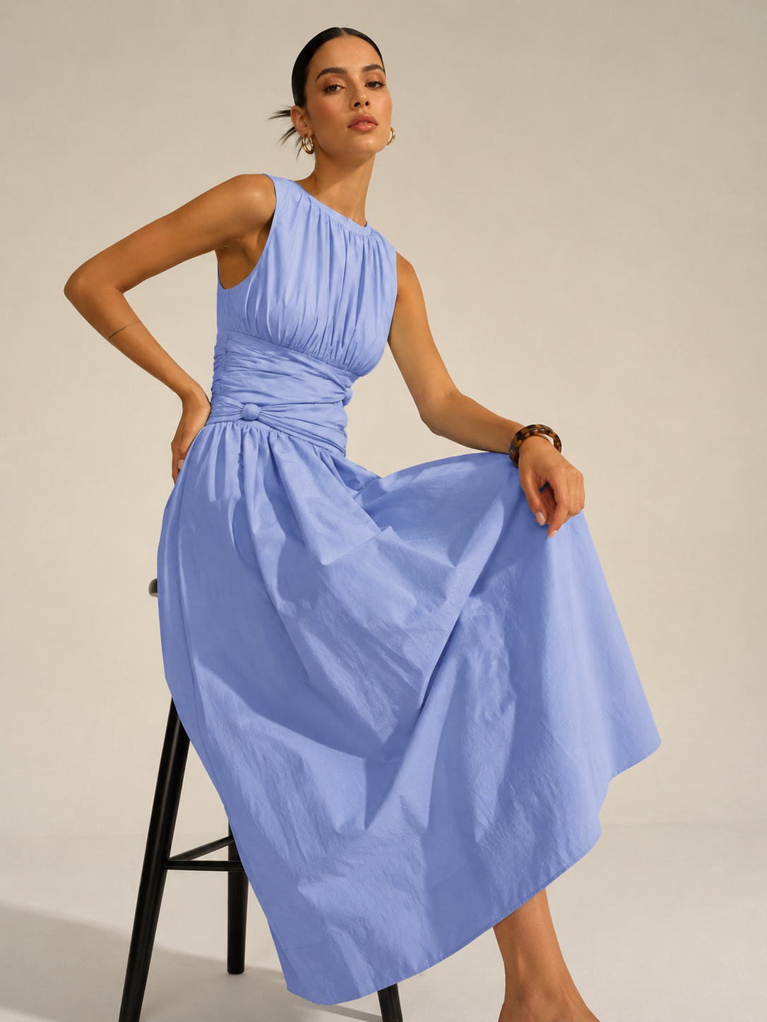 Luna – Maxikleid mit geraffter Taille