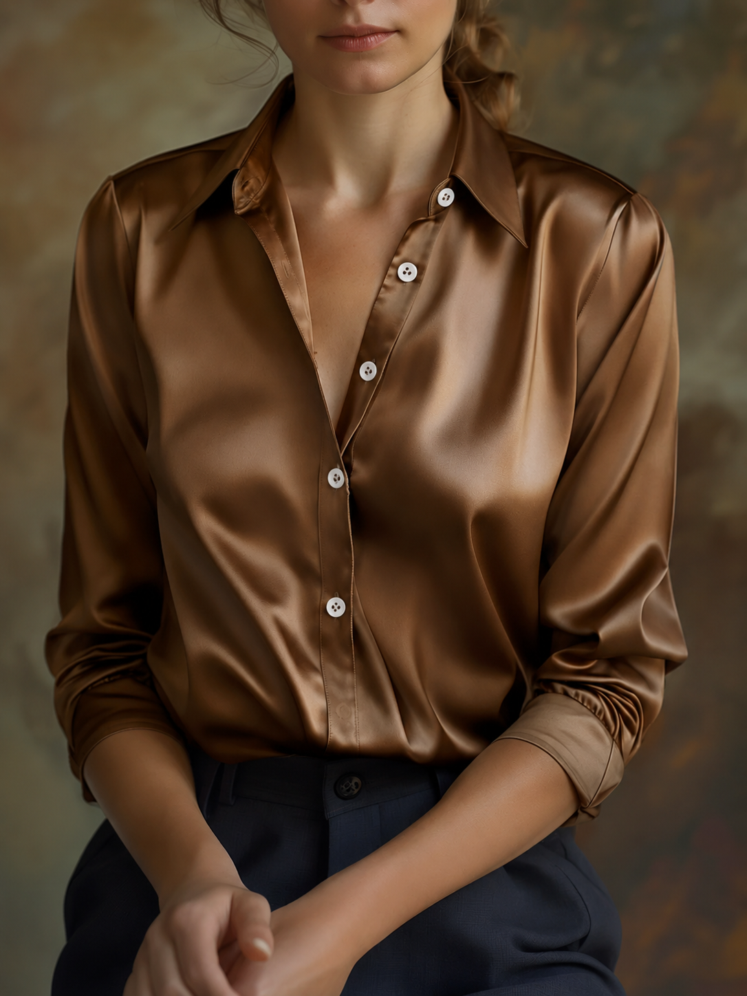 Vanessa – Elegante Satinbluse für Damen