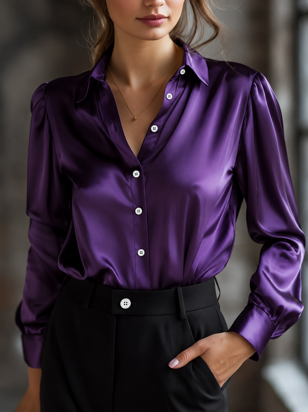 Vanessa – Elegante Satinbluse für Damen