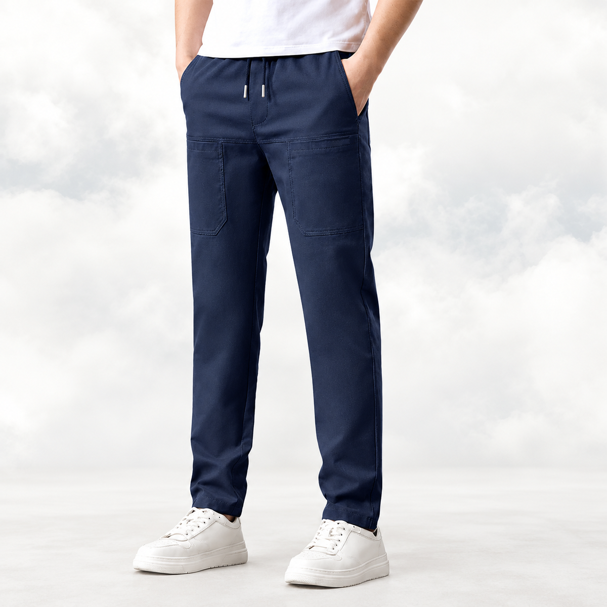 Herren Cargo Pants schwarz mit praktischen Taschen und flexiblem Schnitt - 5 - Atelier-Zofia