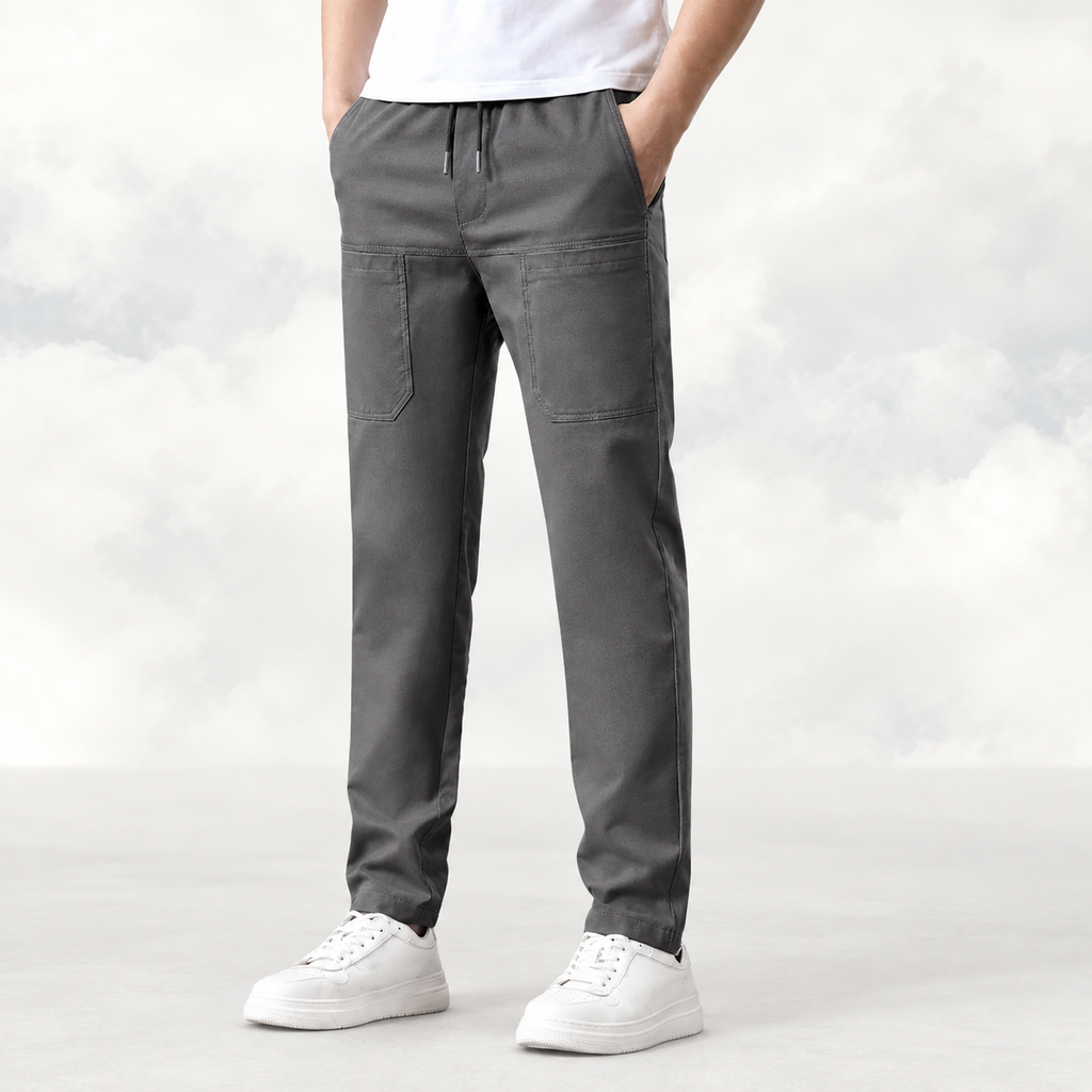 Herren Cargo Pants schwarz mit praktischen Taschen und flexiblem Schnitt - 4 - Atelier-Zofia