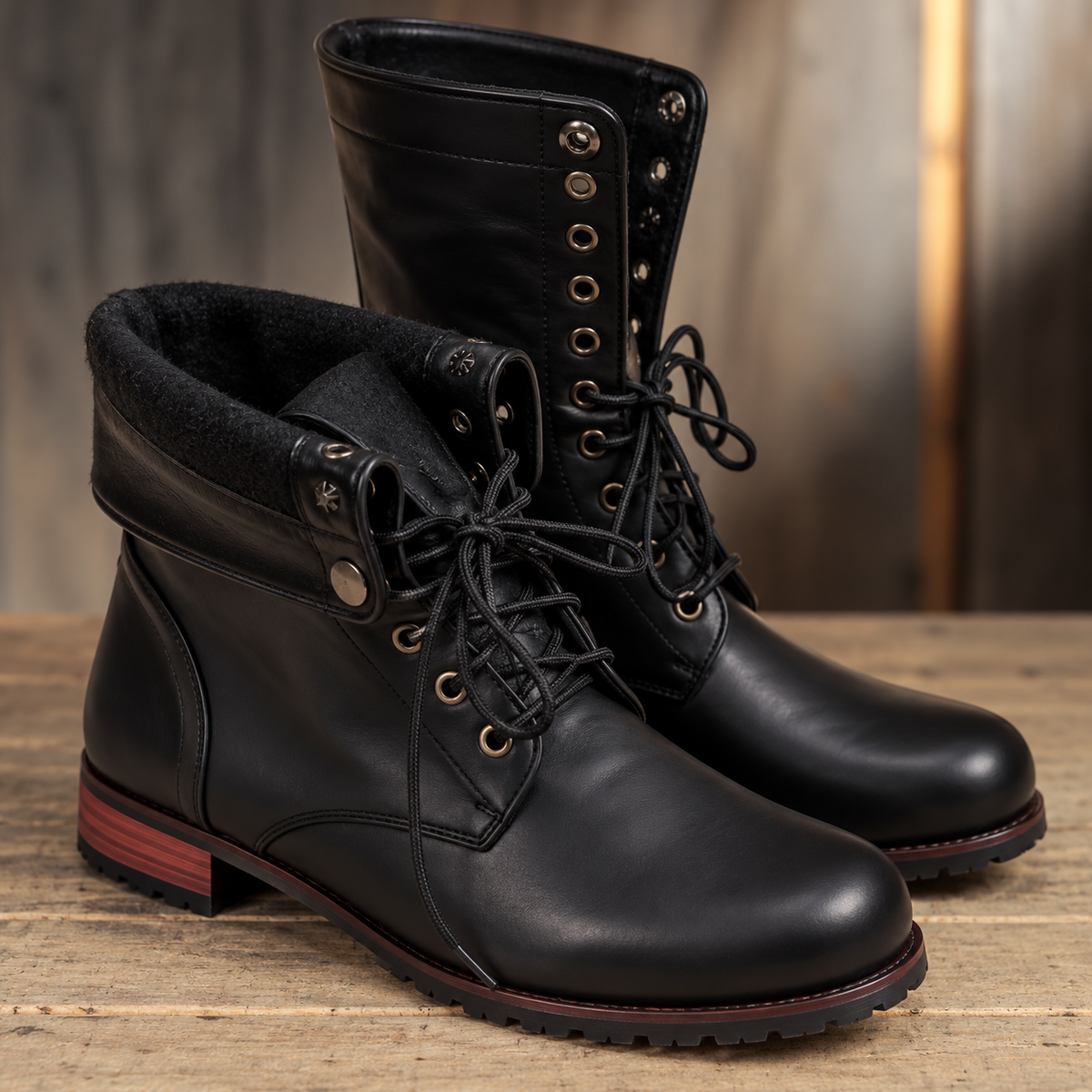 Herren Stiefel mit klassischem Schnürdesign und warmem Futter | A&Z