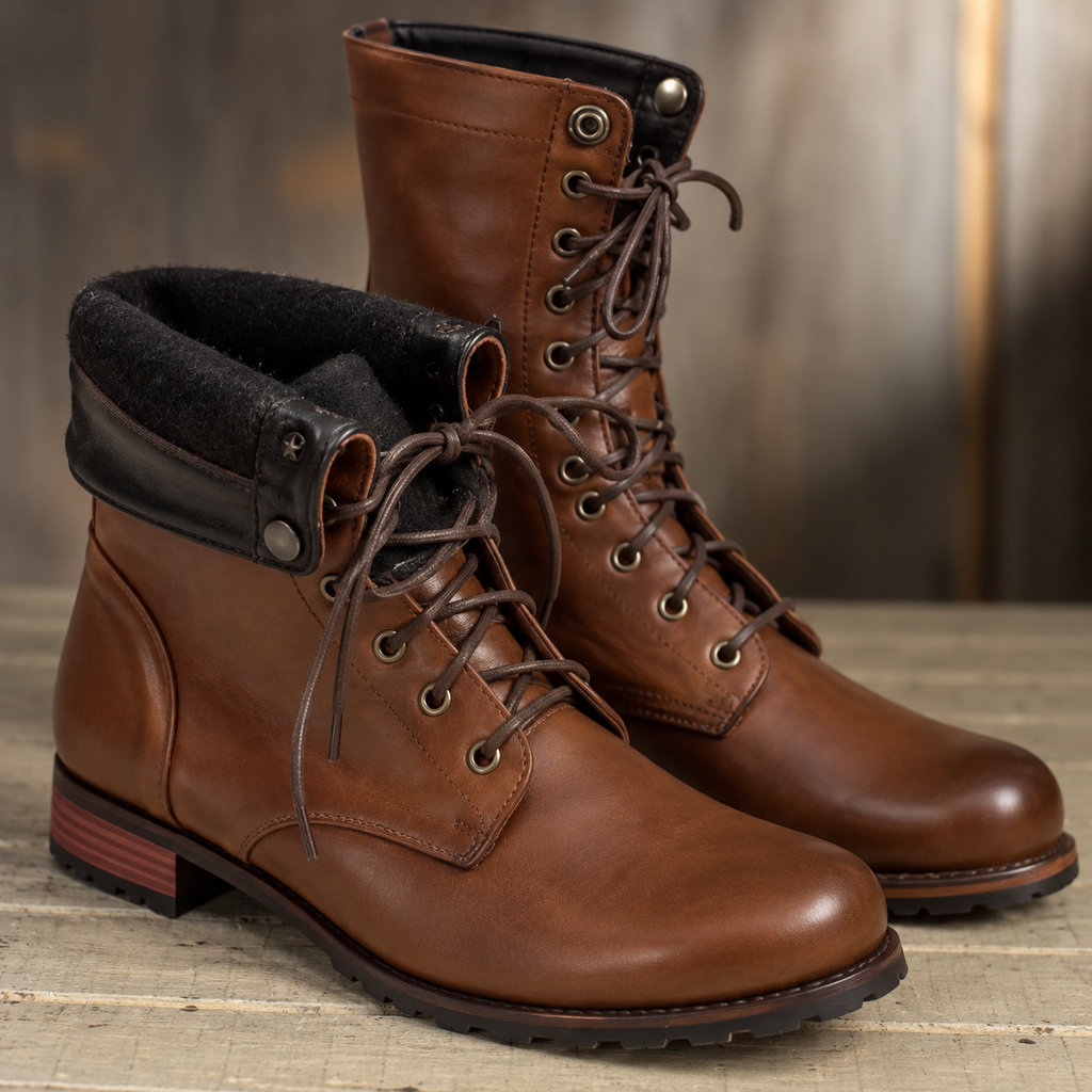 Herren Stiefel mit klassischem Schnürdesign und warmem Futter | A&Z