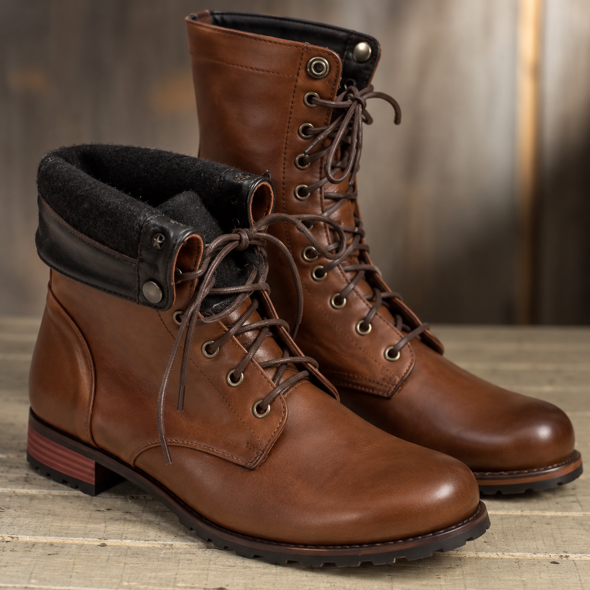 Herren Stiefel mit klassischem Schnürdesign und warmem Futter | A&Z
