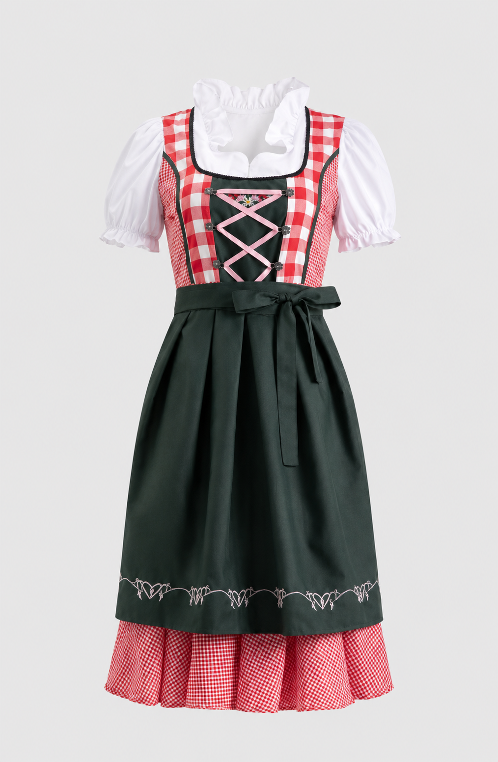 Festliches Damen-Dirndl mit Vichy-Karo und eleganter Schnürung | A&Z