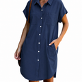 Charlotte – Lockeres Jeanskleid mit Knopfdetails
