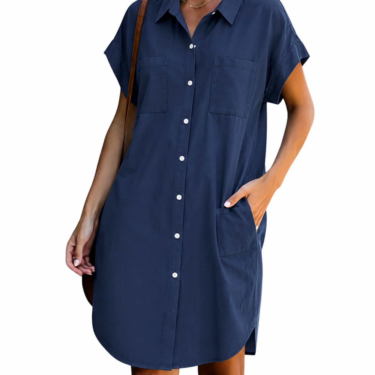 Charlotte – Lockeres Jeanskleid mit Knopfdetails