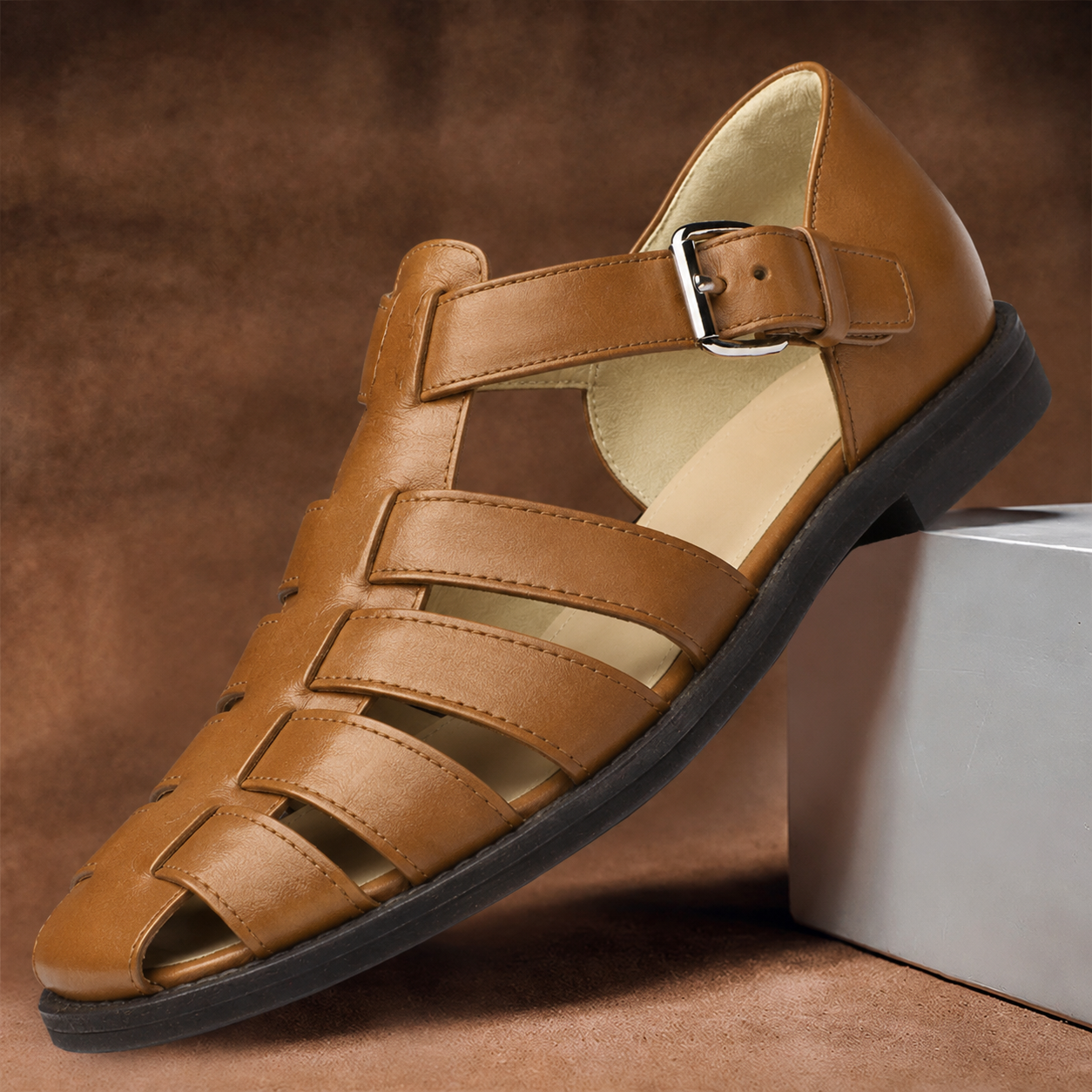 Anton – Ledersandalen im Fischerstil