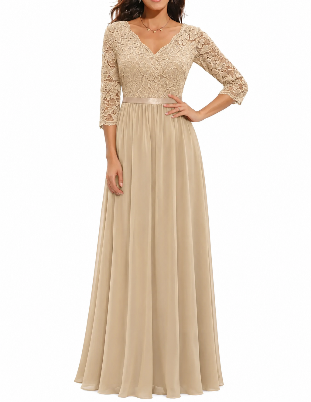 Sandra – Elegantes Abendkleid aus Spitze für Damen