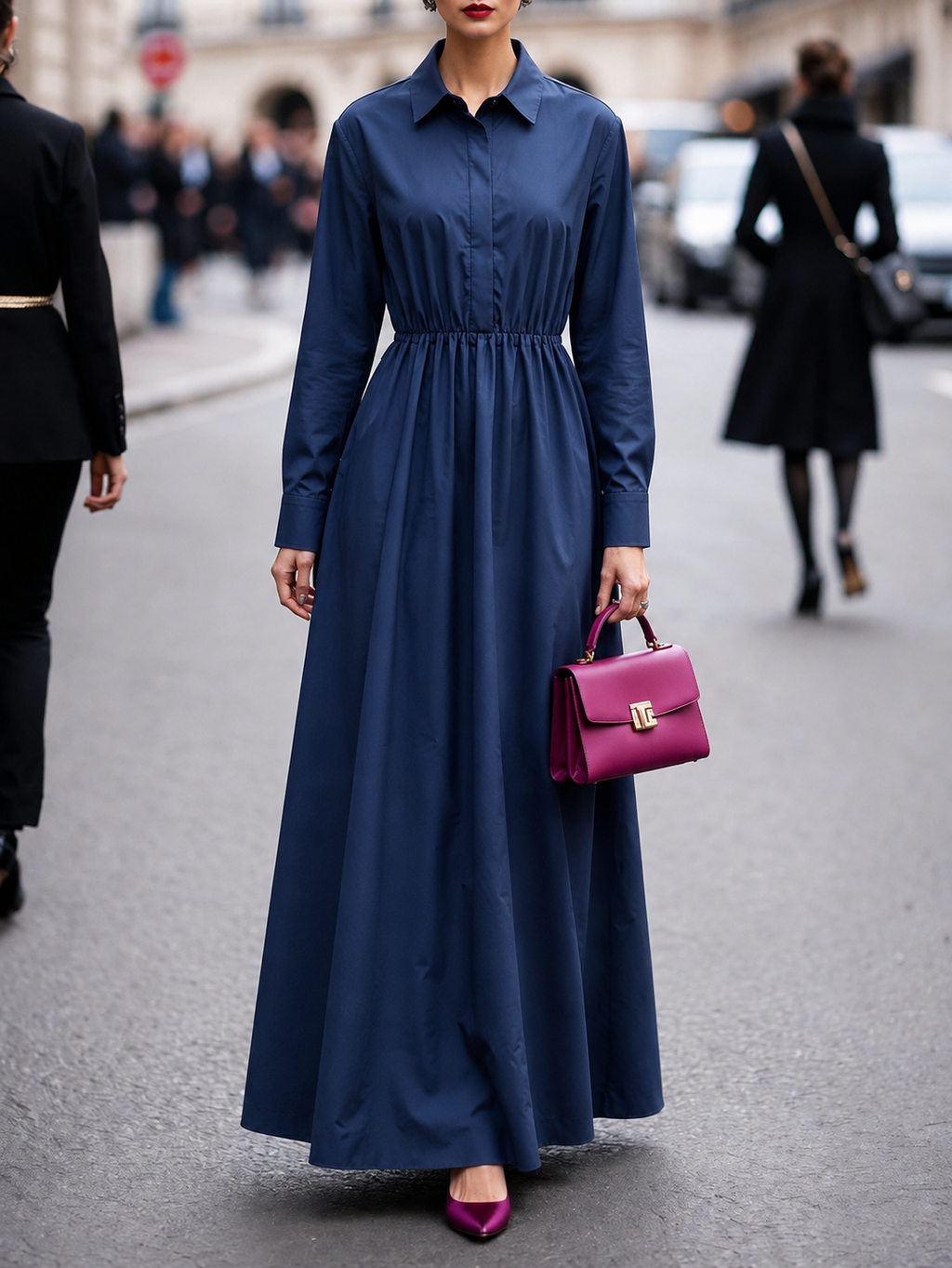 Vanessa – Langärmliges Bindekleid für Damen