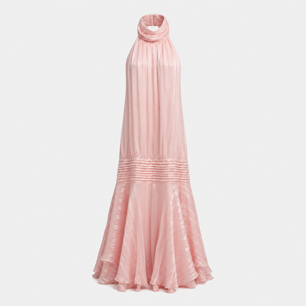 Amelie – Sommerkleid mit Plissee und Neckholder