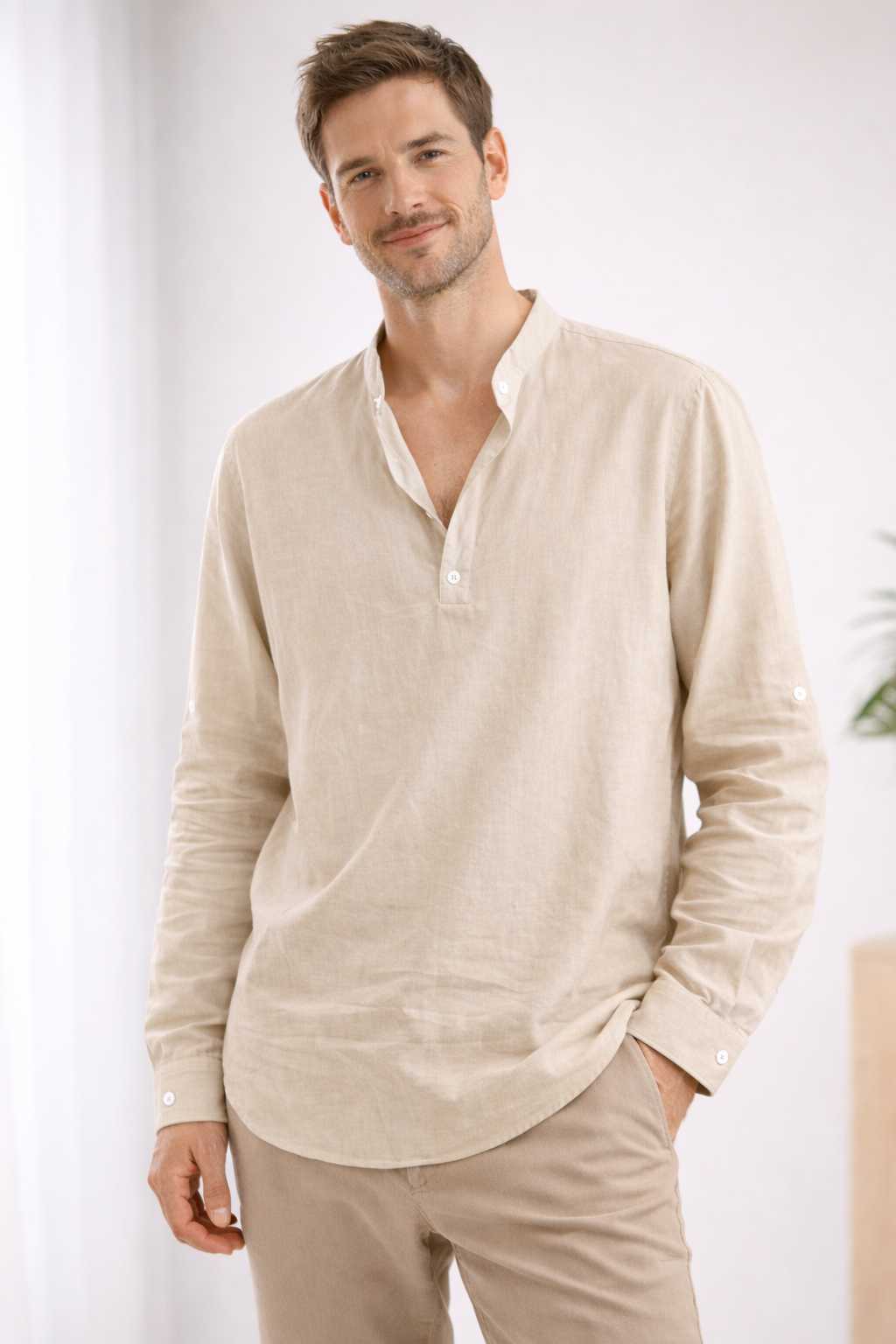 Sven– Casual Linen Shirt for Men - Image 1