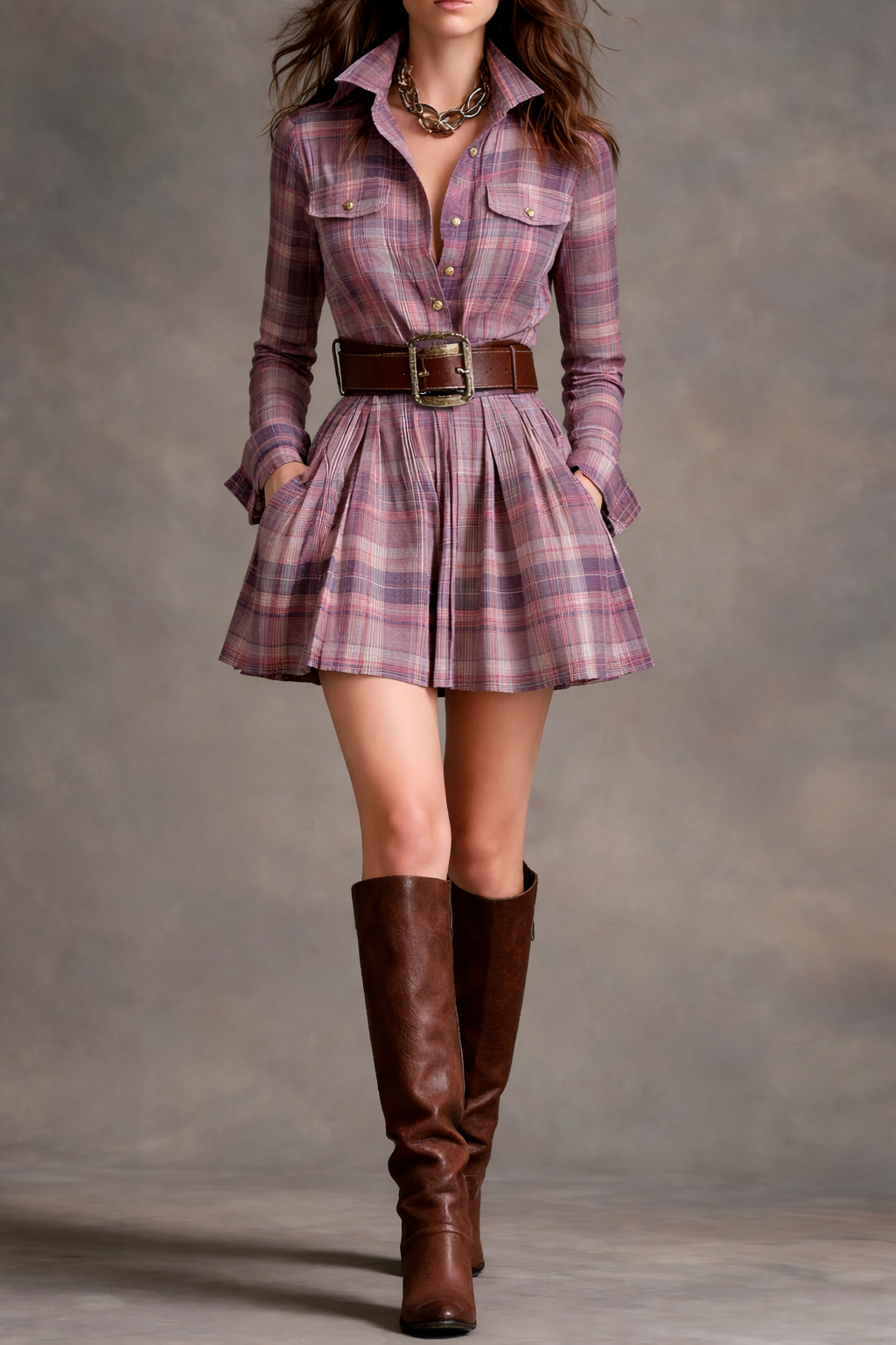 Vera – Vintage Minikleid mit Gürtel