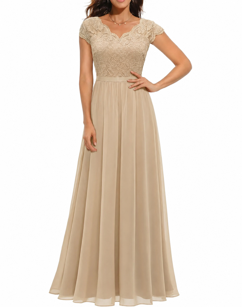 Sandra – Elegantes Abendkleid aus Spitze für Damen