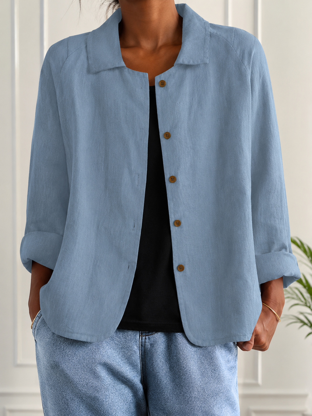 Clara – Damenjacke mit Knopfleiste