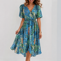 Cornelia – Midi-Kleid für Damen mit Blumenmuster